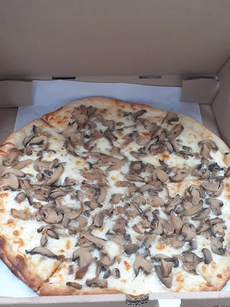 White Pizza with Mushrooms